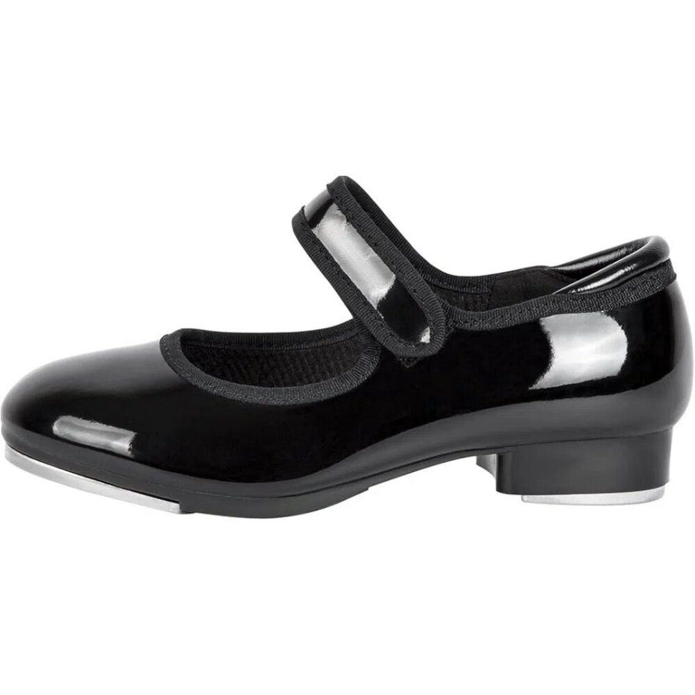 Easy Strap Tap Shoe with Anti-Slip Sole Patch for Girls and Boys Maryjane Dance - Picture 5 of 7